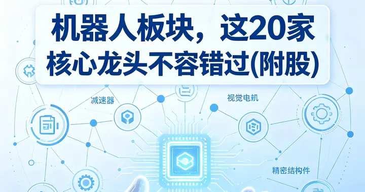 机器人板块, 这20家核心龙头不容错过(附股)