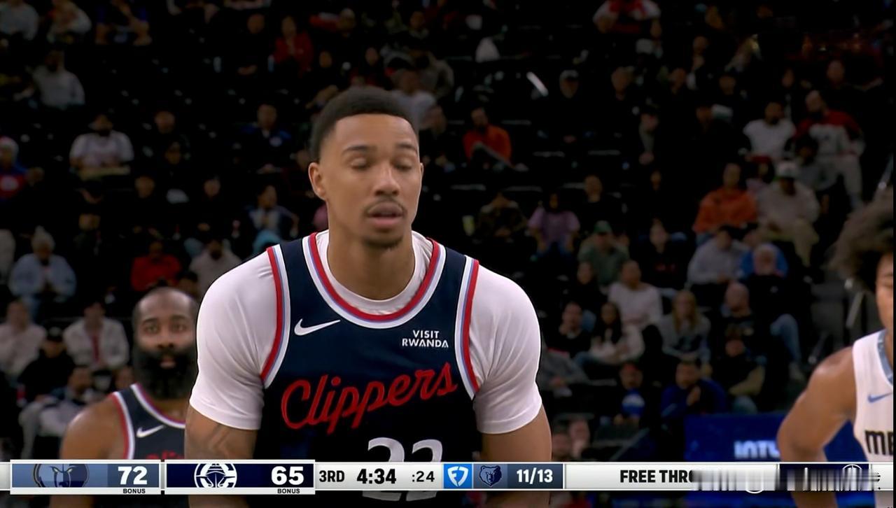 快船小将乔丹-米勒绝对值得重用！尽管今天快船在主场以103：121输给了灰熊，但