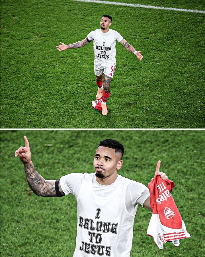 热苏斯完美复刻卡卡经典庆祝！阿森纳势如破竹，大胜直接竞争对手维拉，这就是夺冠宣言