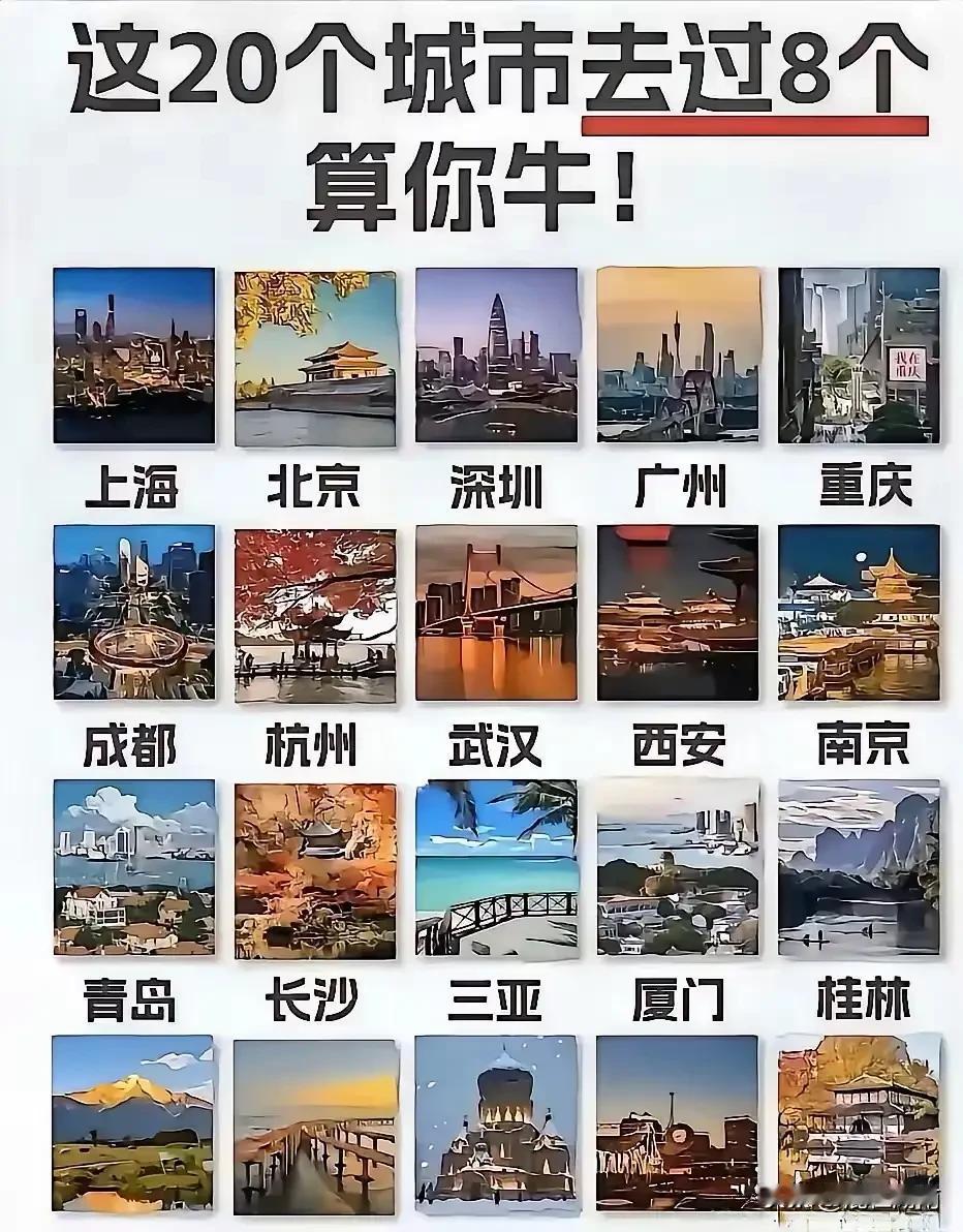 这些我国最优秀的旅游城市，你去过哪几个？估计一般人都没去过一半！