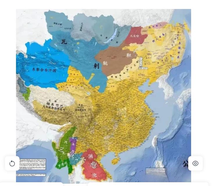 朱棣时期的大明地图，几乎是大明最大地图！当时朱棣北伐打瓦剌和鞑靼，还要兀良卫出兵