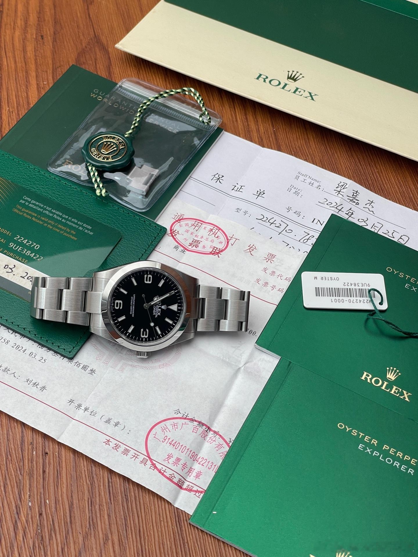 劳力士/Rolex探险家型m224270-0001自动机械机芯蚝式钢材质
