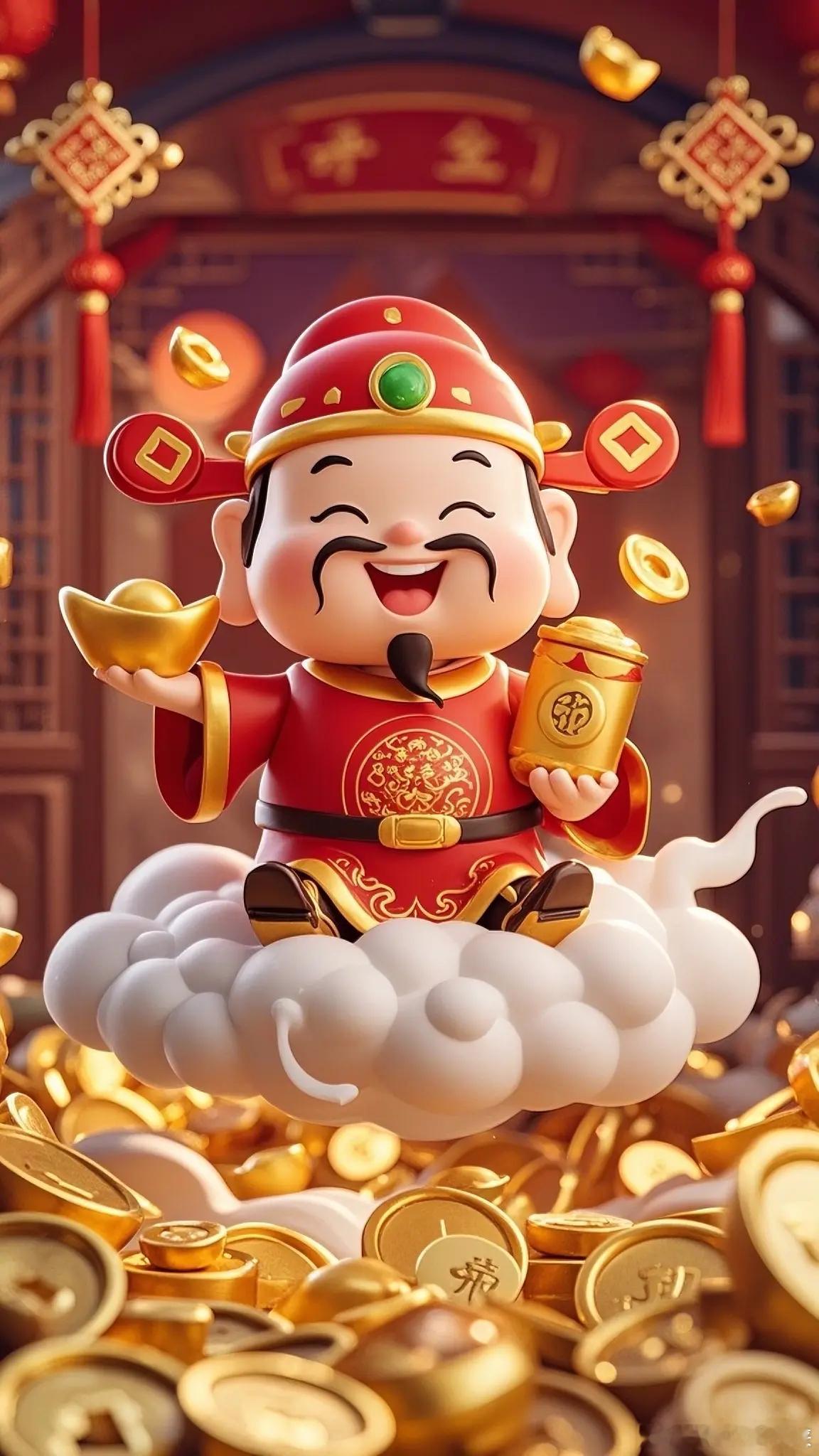 正月初五接财神初五迎财神，马年行大运，愿新的一年，策马奔腾赴前程，财运亨通万事顺