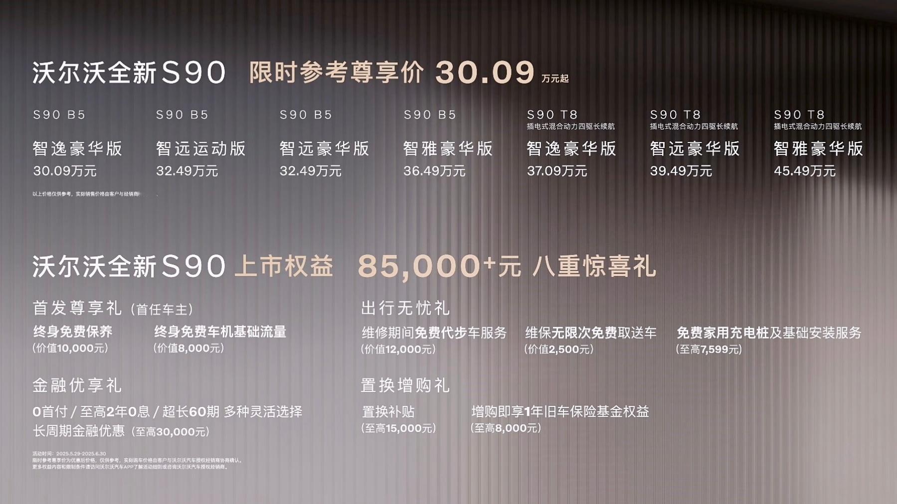 中期改款沃尔沃S90，官方价格直接30万起步，燃油版顶配也只要36万[吃瓜]新车