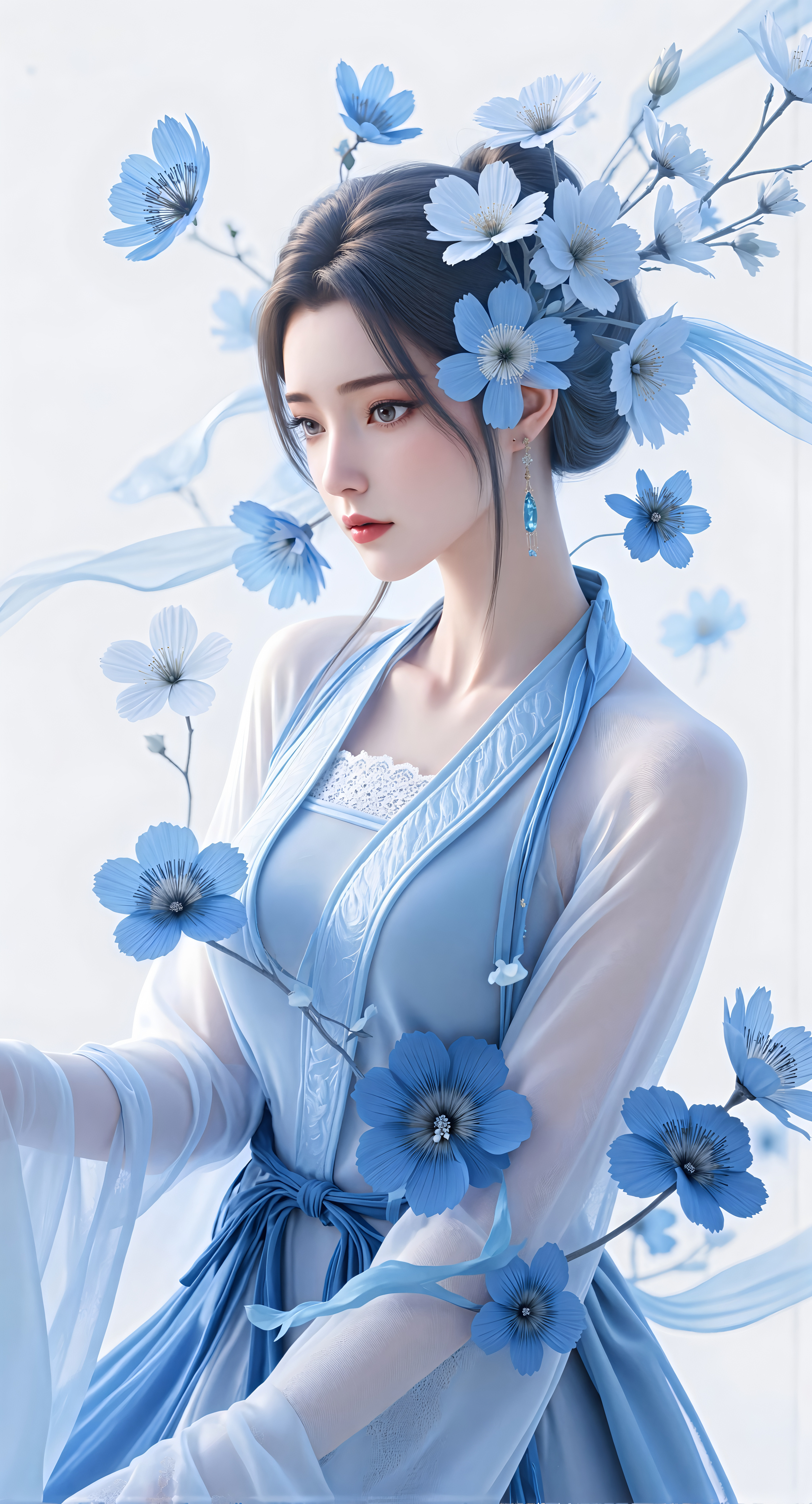 国漫女神ai壁纸，美到窒息了！《诛仙》陆雪琪，禁欲系天花板！