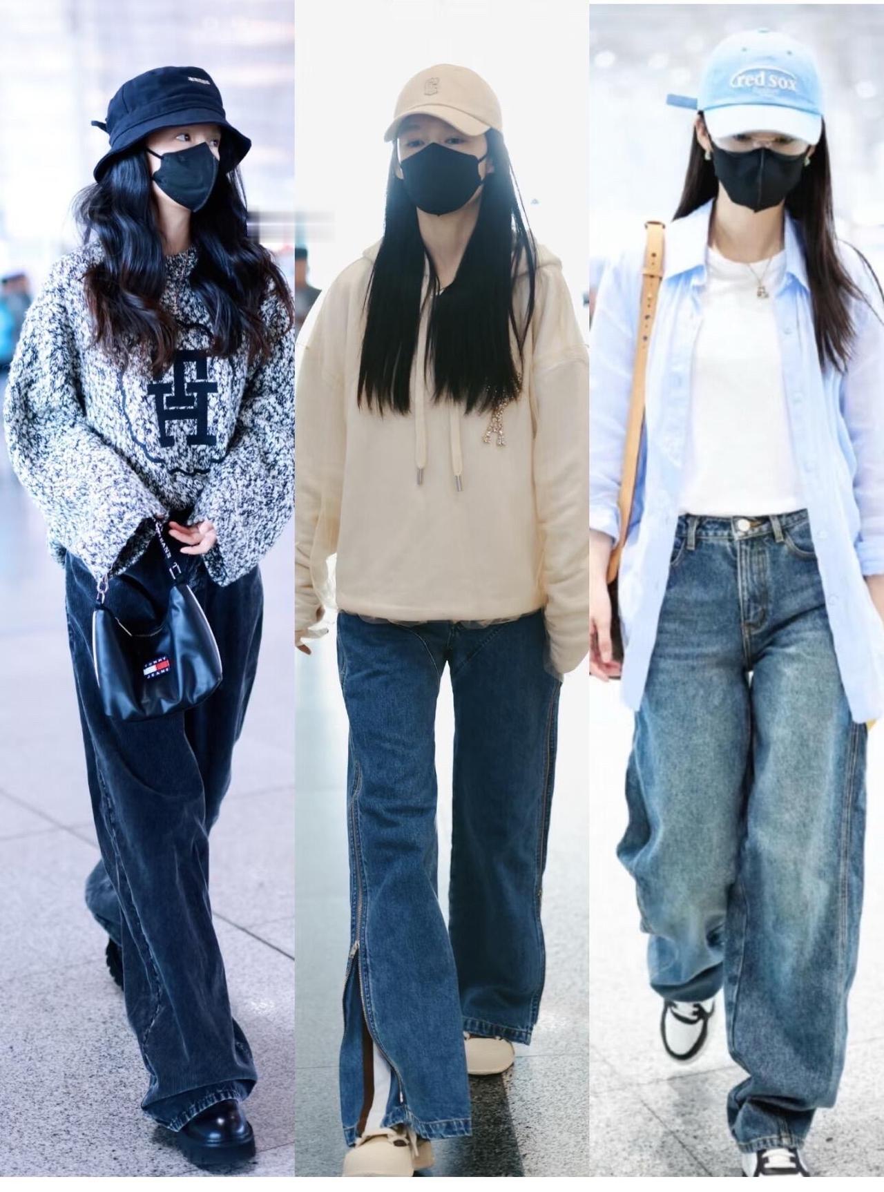 李沁街拍，休闲风慵懒又减龄！多套日常穿搭简约出彩，棒球帽、渔夫帽搭配各式上衣，
