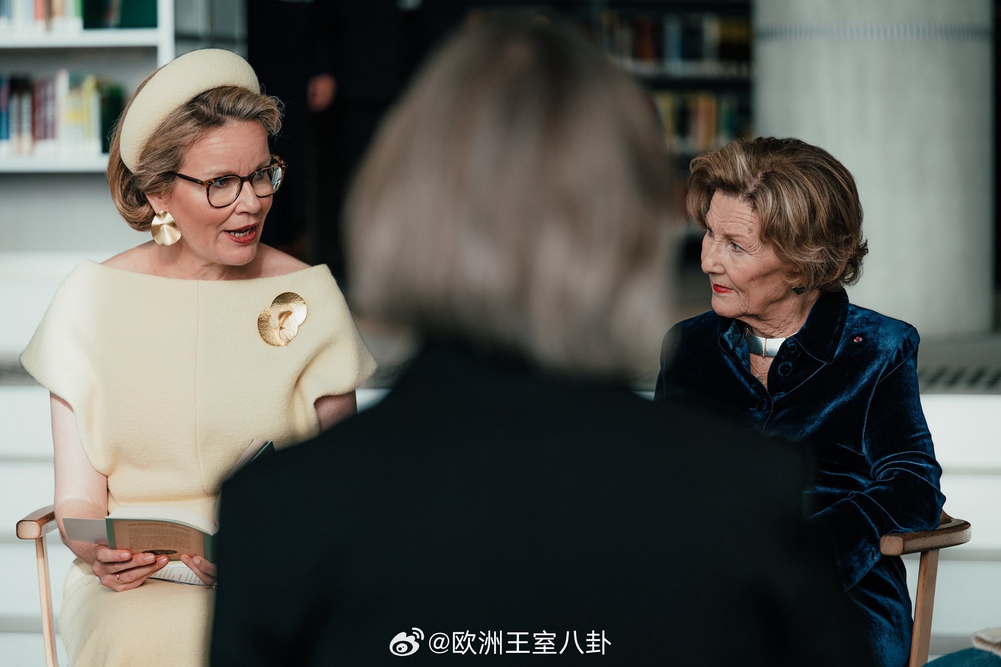 3.25比利时国事访问挪威，第二天走逛。玛蒂尔德分别穿natan和dior