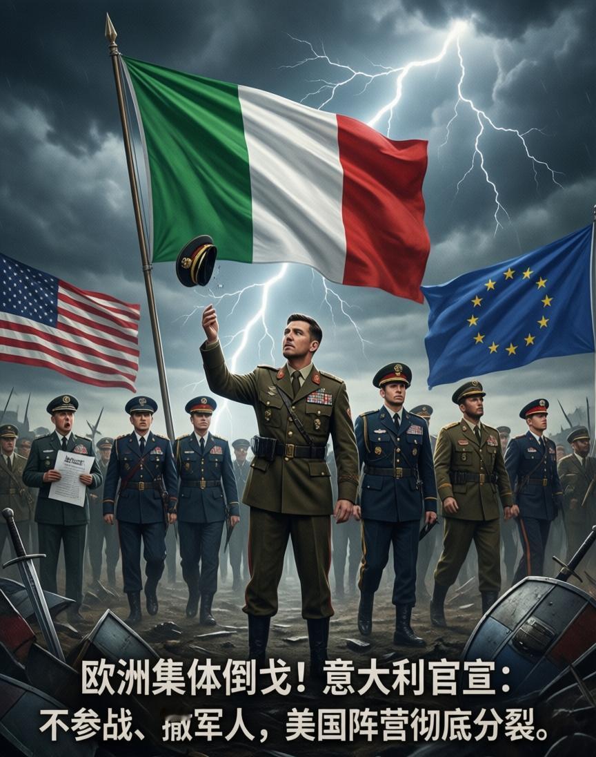 欧洲阵营的裂痕，终于藏不住了。意大利突然“官宣”：不参战，撤军人，拒绝卷入美国对