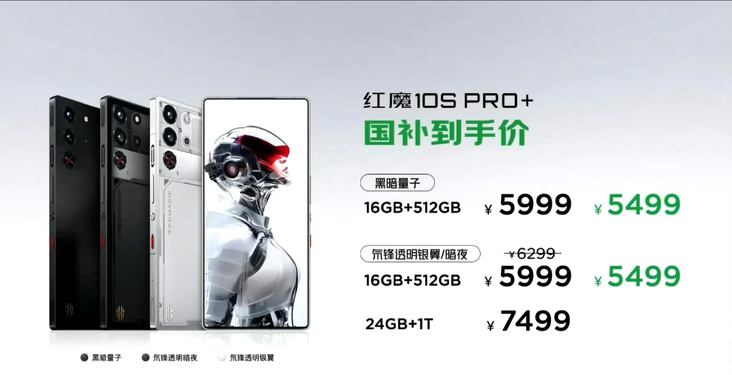 红魔新机10SPro+发布了，16+512GB版本，5999起主要