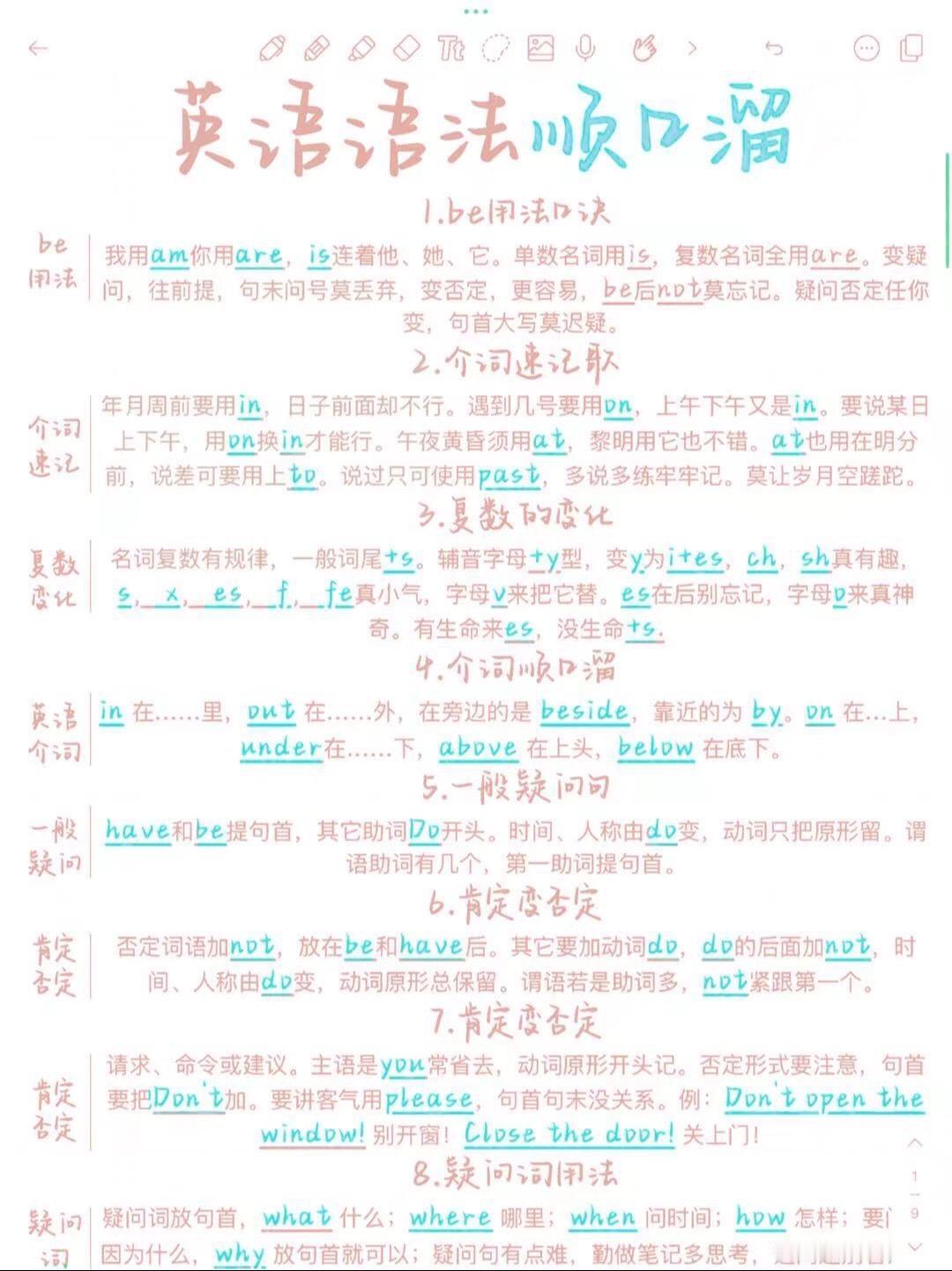 顺口溜+语法=王炸！太好用了！拒绝死记硬背！英语每天学习一点点零基础英语