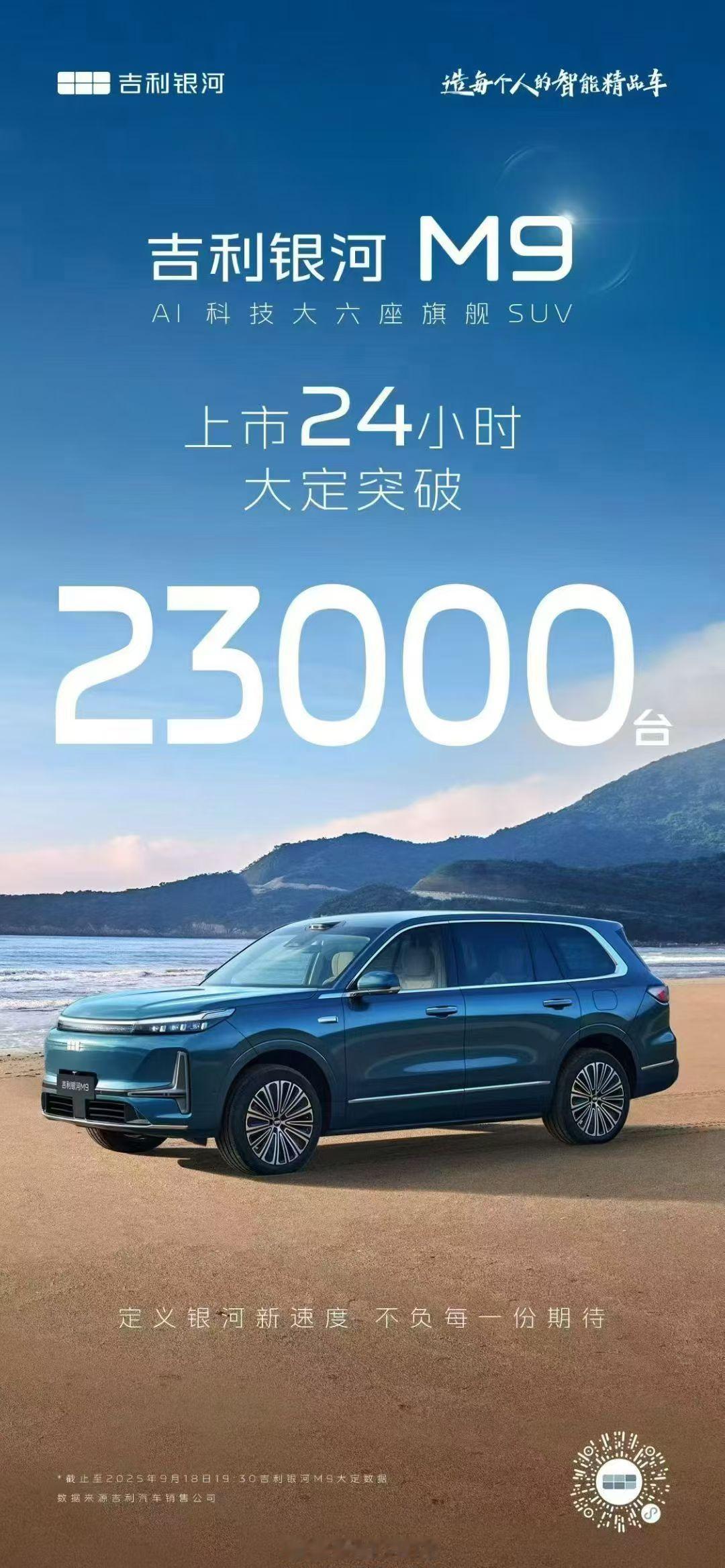 吉利银河M9上市24小时大定订单表现很不错突破23000台推荐买三电机版本吉利银