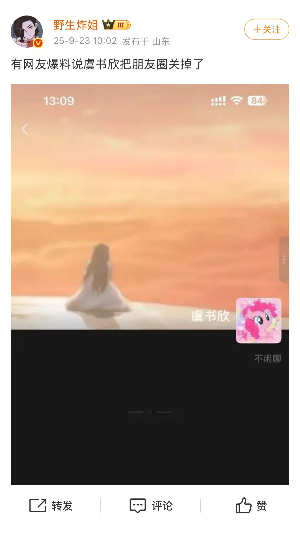 你们没wx吗这不就是把小人屏蔽的显示吗……天天sj虞书欣wx好看