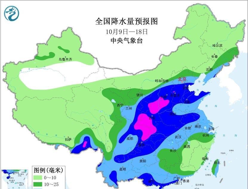 根据中央气象台预报，未来十天我国华北中南部、黄淮中北部、西北东部、西南东部地区有
