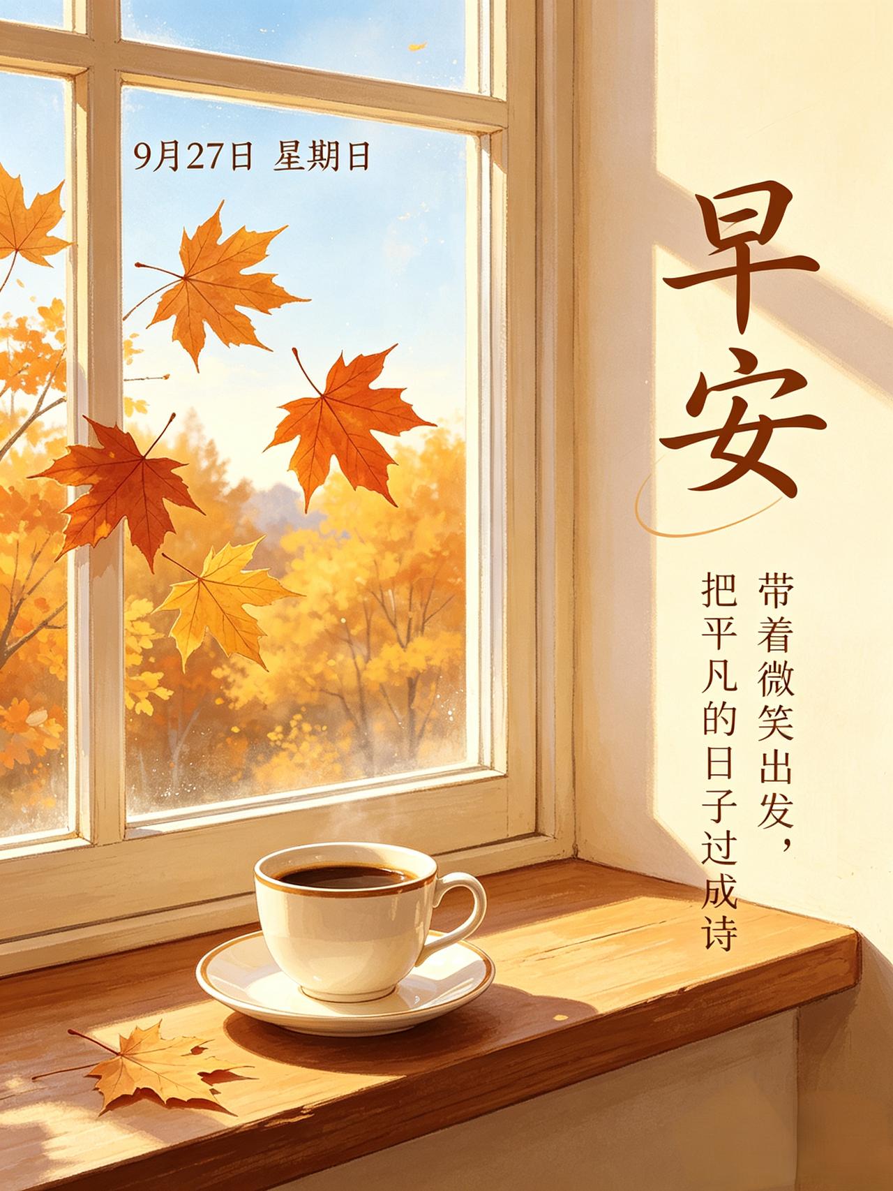 ✍时光匆匆，九月将尽，叶落知秋凉🍂暑退风清，告别浅秋，静待岁月安然。换季