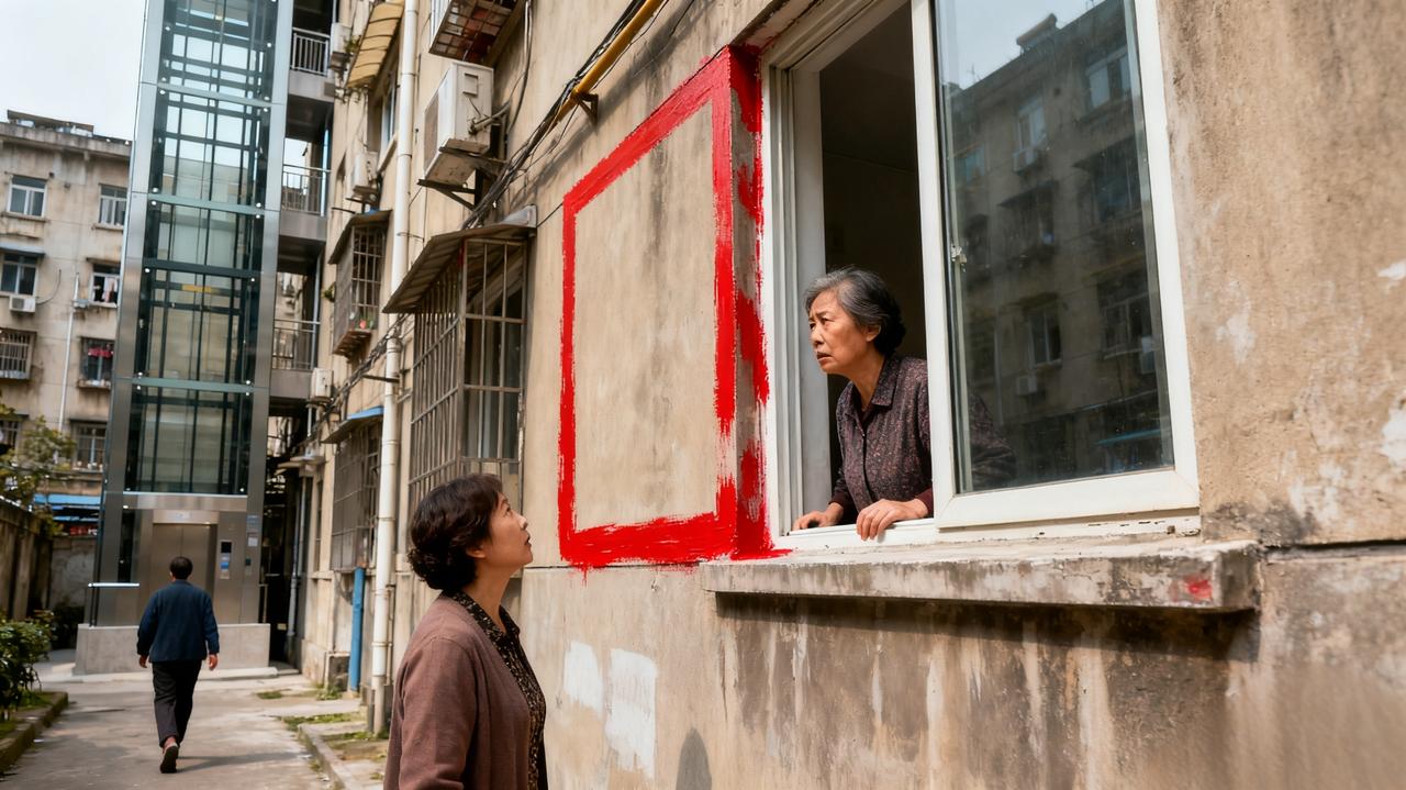 我反对加装电梯被骂“自私鬼”，直到大家看见我家窗台。“就你懂采光！高层老人