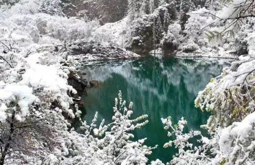 四川·阿坝一到了冬天，雪山、冰川、森林、海子、瀑布、草原、宛如晶莹的冰雪童话世界