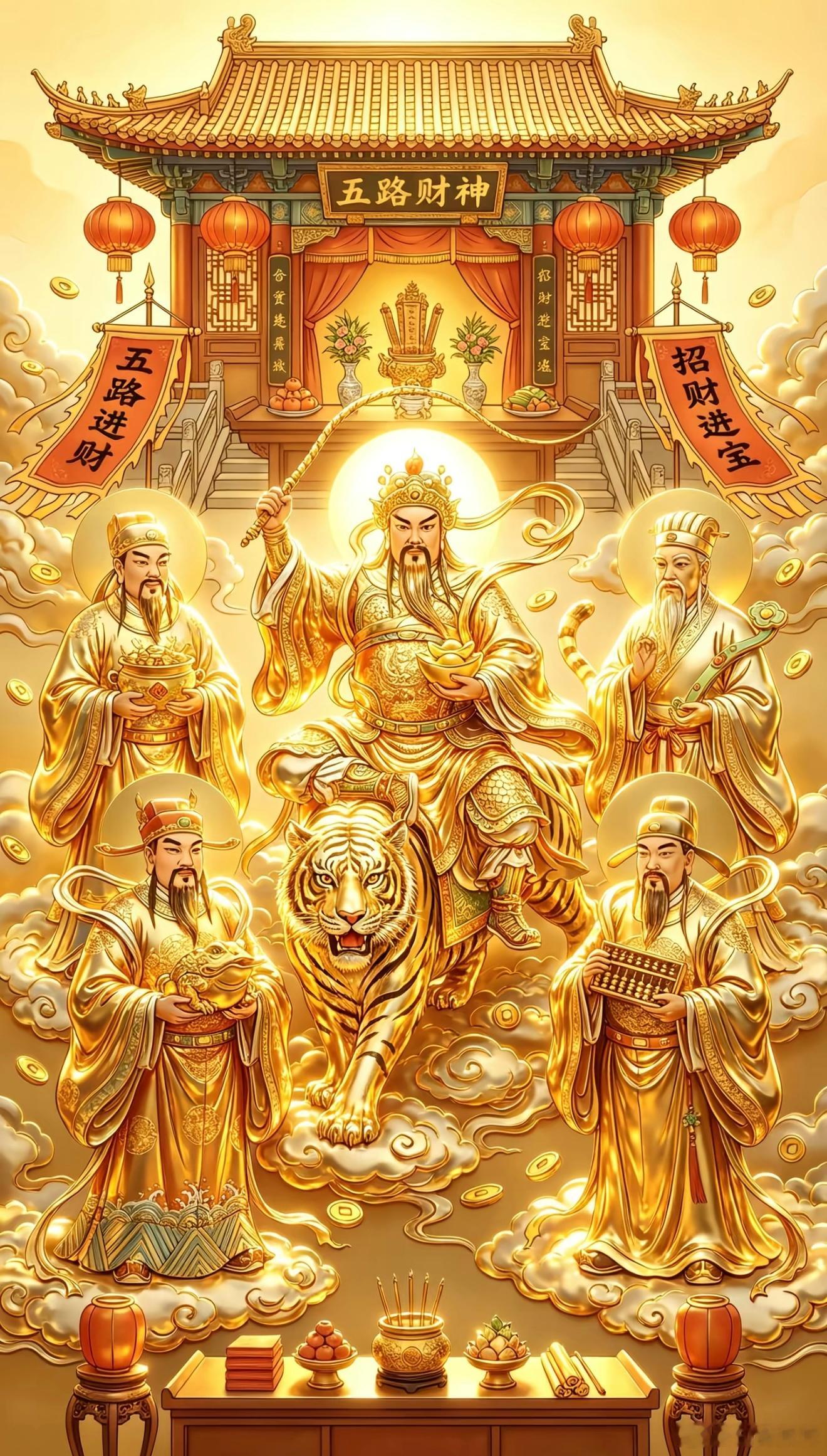 财神到🙏，诚心焚香迎五路财星，化解比劫分财损耗，远离亲友借贷破财，正财月月稳步
