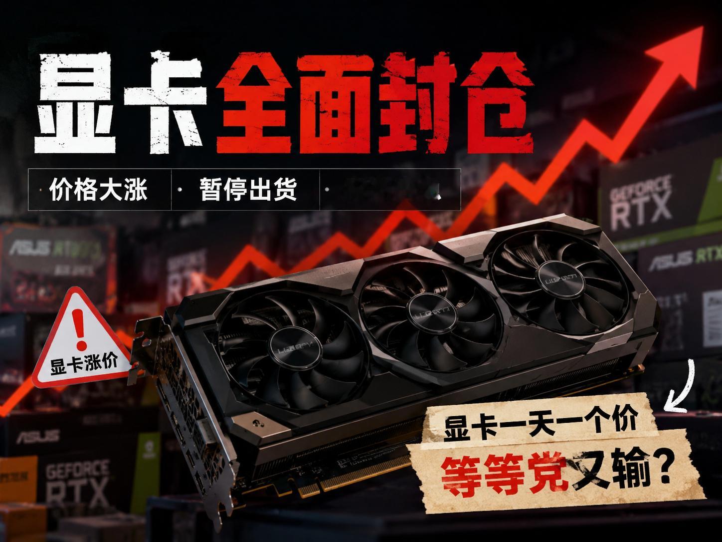 显卡全面封仓最近想装机的人估计都有点懵。显卡一天一个价，商家甚至开始暂停对外出货