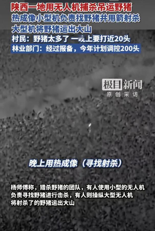 “科技改变生活!”10月29日,陕西宝鸡,深夜的秦岭脚下,一架搭载着热成像仪的无