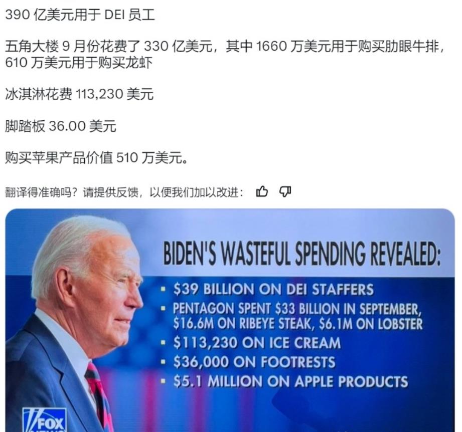 马斯克的效率部查处的美军部分铺张浪费行为通过福克斯台进行的曝光：DEI项目：3