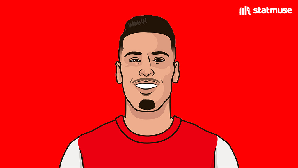 马丁内利本赛季只为阿森纳首发5次, 但已经直接参与6球