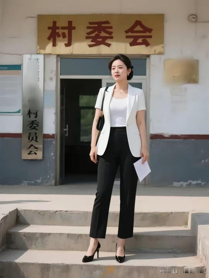 哎呀，这位村妇女主任太有气质了，又是那么年轻漂亮，再加上稍一打扮，会让很多人误认