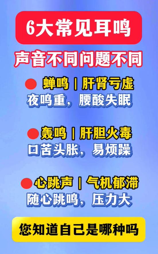 6种常见耳鸣，听声音就能简单辨证