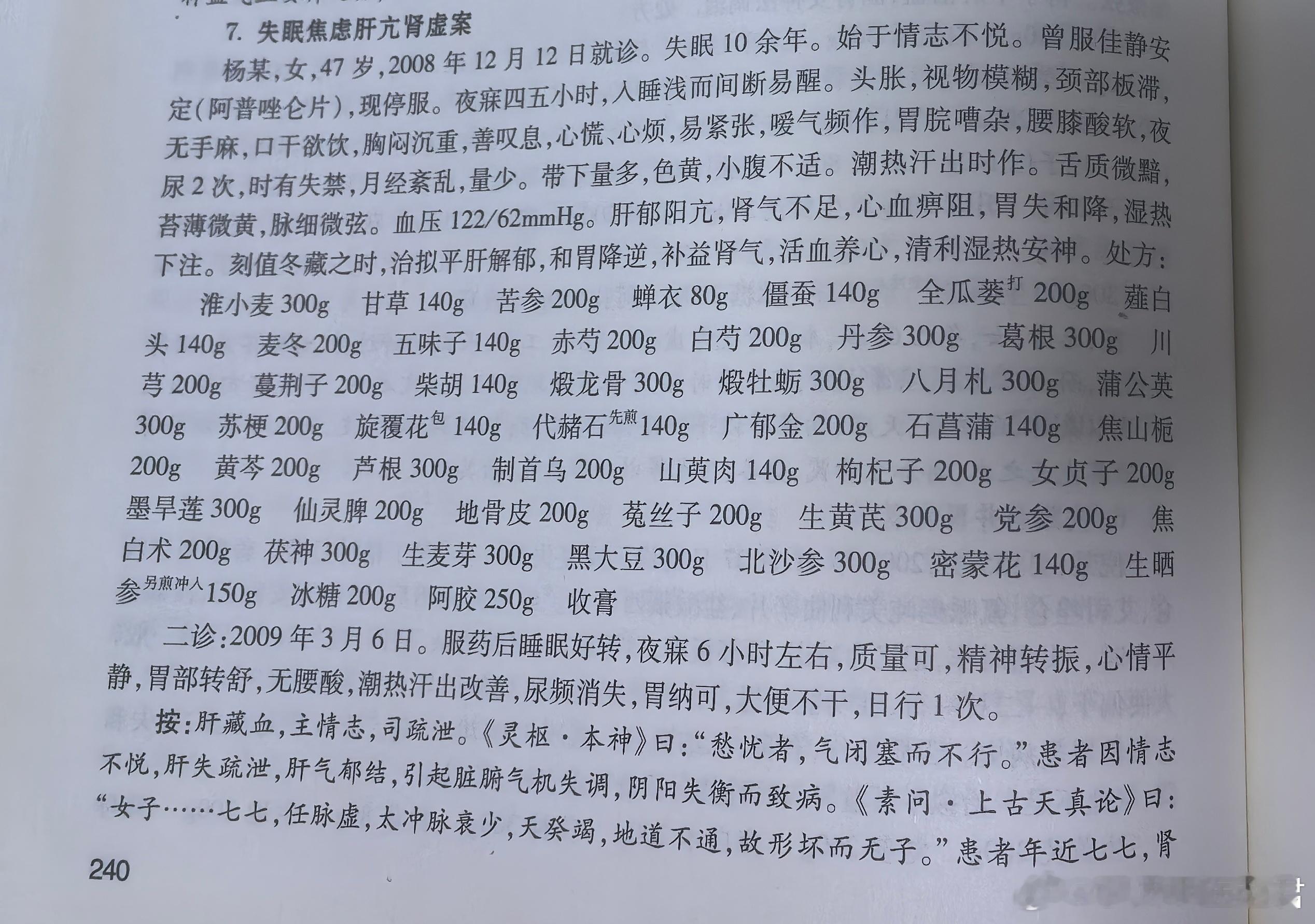 从王翘楚老先生这几则膏方案例可以看出，肝旺肾虚是中老年失眠的主要病机！​​​