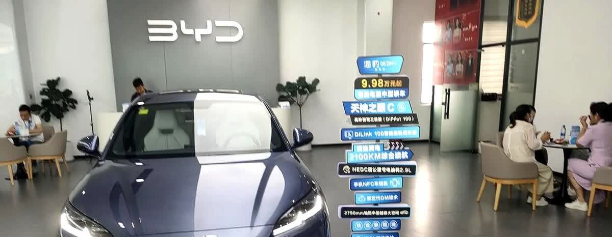 前天去比亚迪保养车。在销售部看到了比亚迪新车大降价。去年海豹要卖