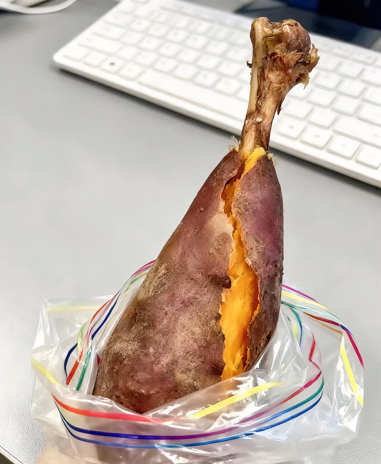 馋大鸡腿了这不解决了眼饱肚子馋