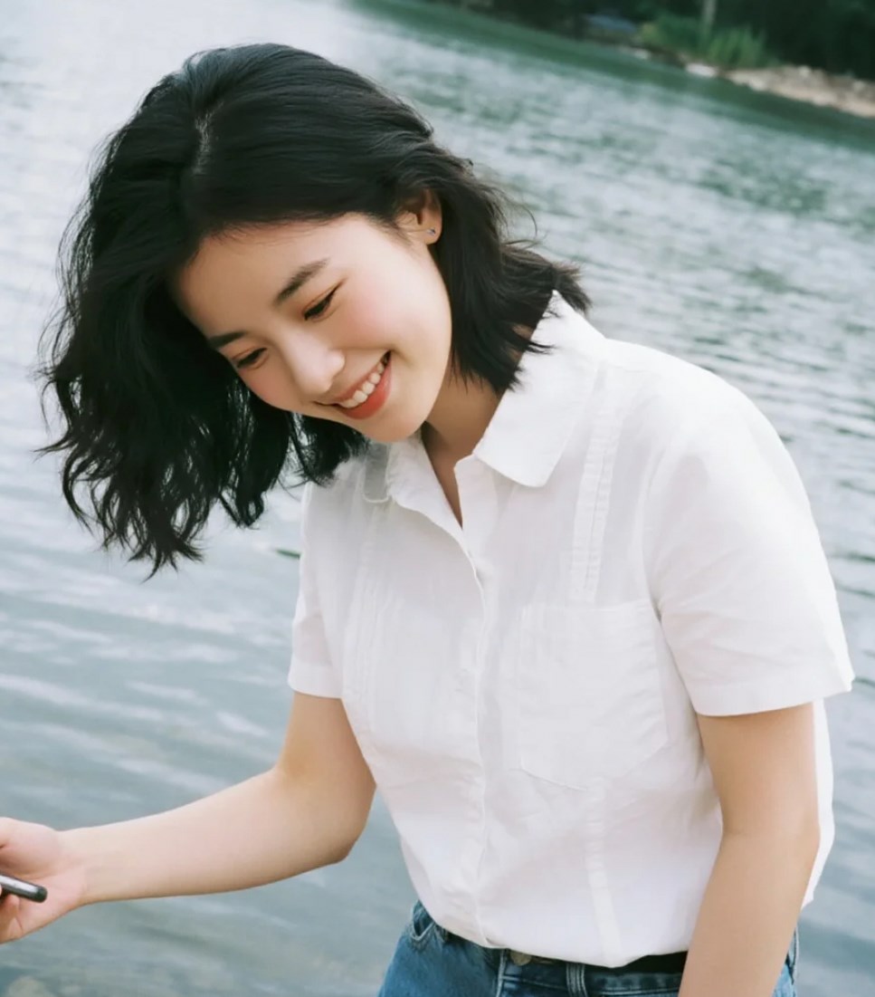 美女的甜美元素，感染每一个人