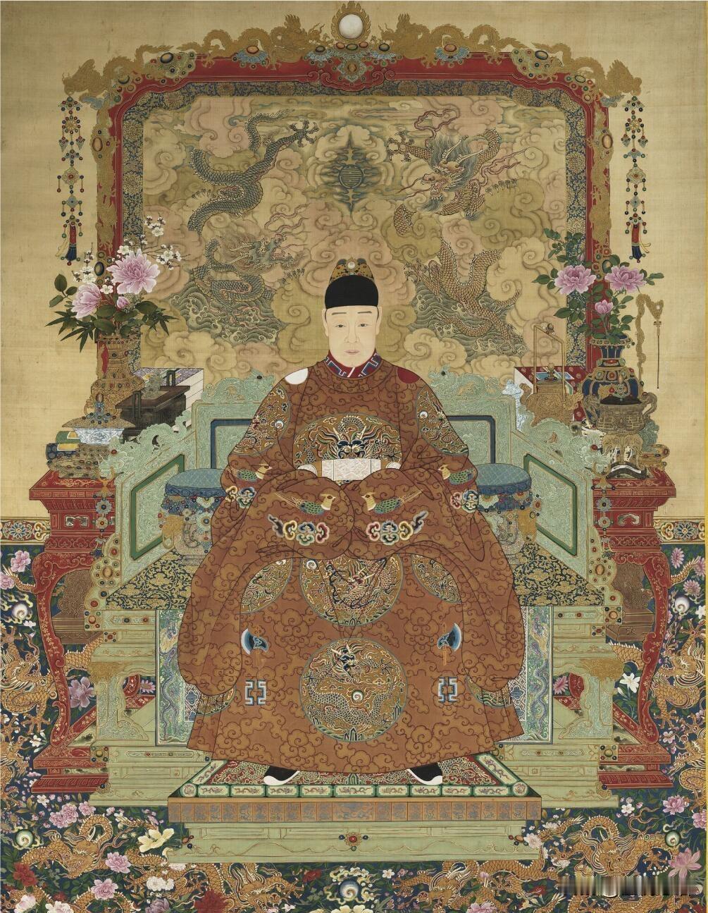 被明熹宗的龙椅狠狠拿捏了！看到台北故宫的《明熹宗坐像》，直接被龙椅震撼到失语