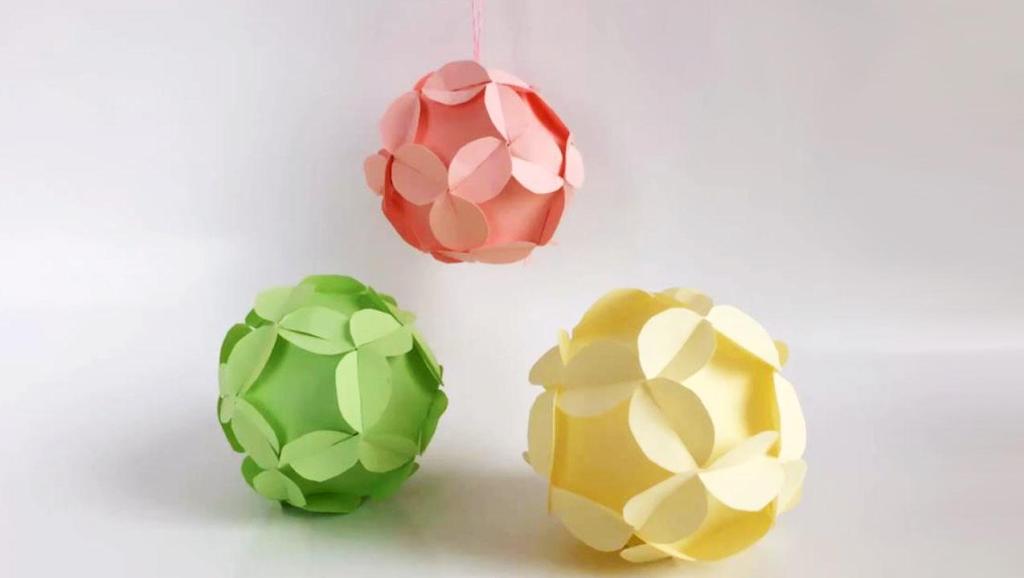 6张纸折制的花球