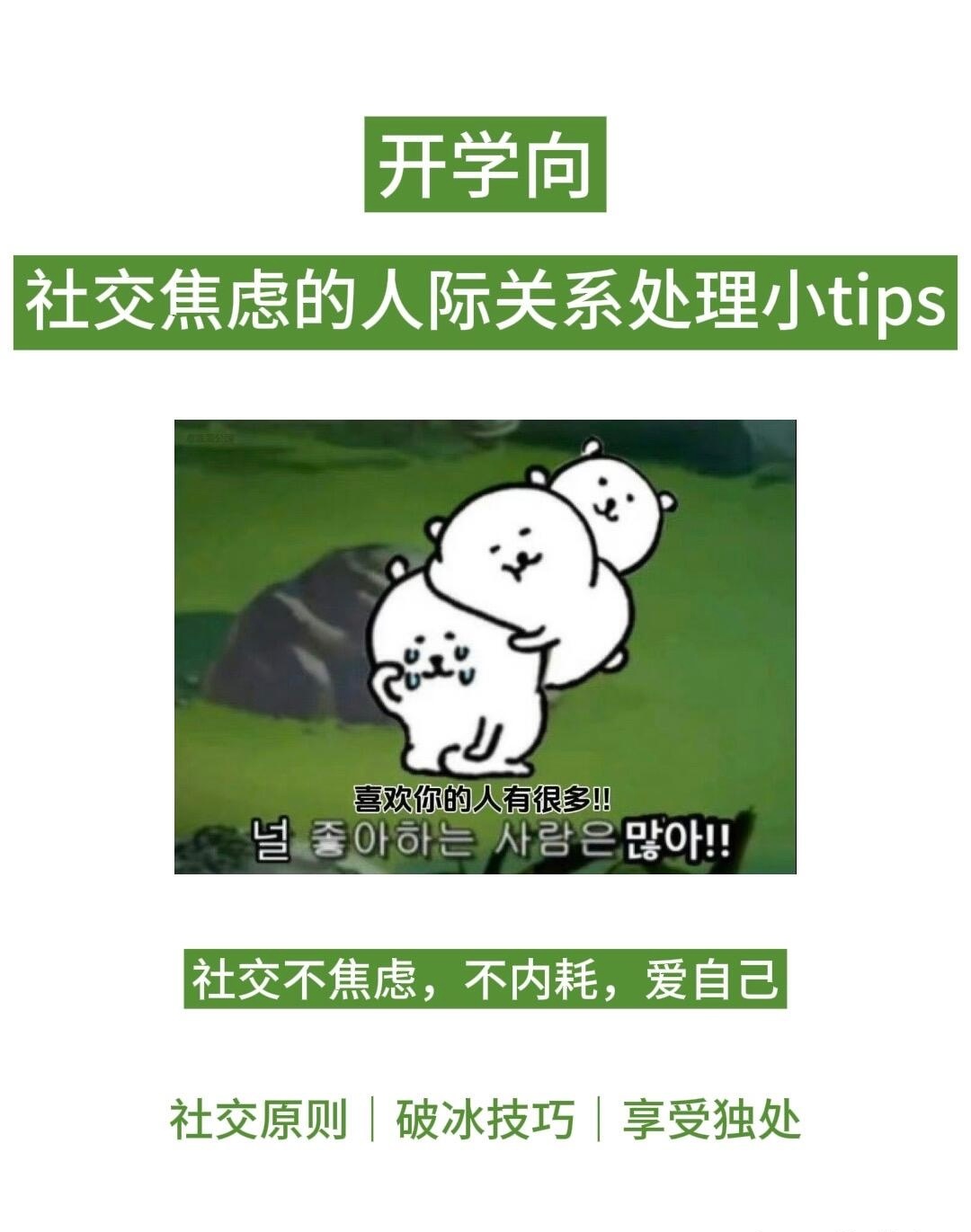 如何解开人际关系焦虑与内耗的思路普通的我总是期待被人关注，害怕自己落单被人嘲笑，