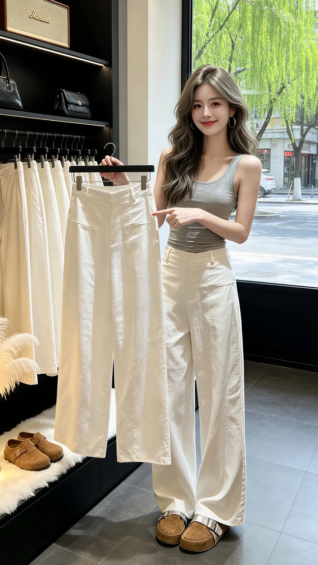 百搭神裤人手一条 修饰腿型的裤子 夏日穿搭主打一个极简 一眼就爱上的神...