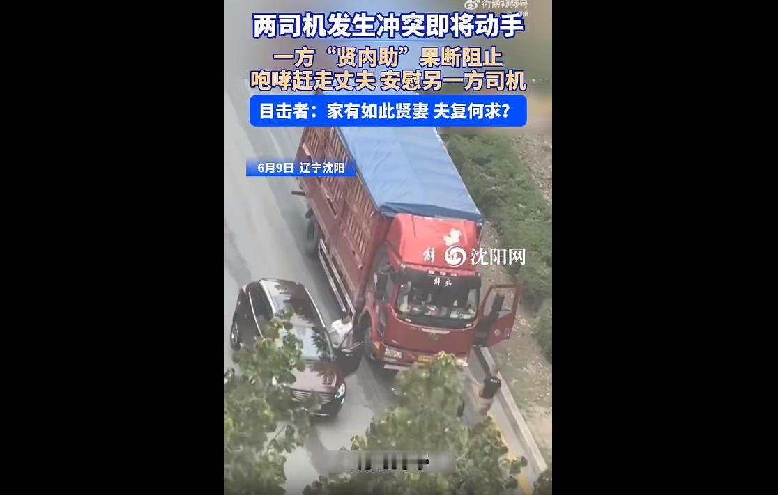 近日，辽宁沈阳。一名货车司机与越野车司机因行车问题发生口角，双方情绪激化，险些