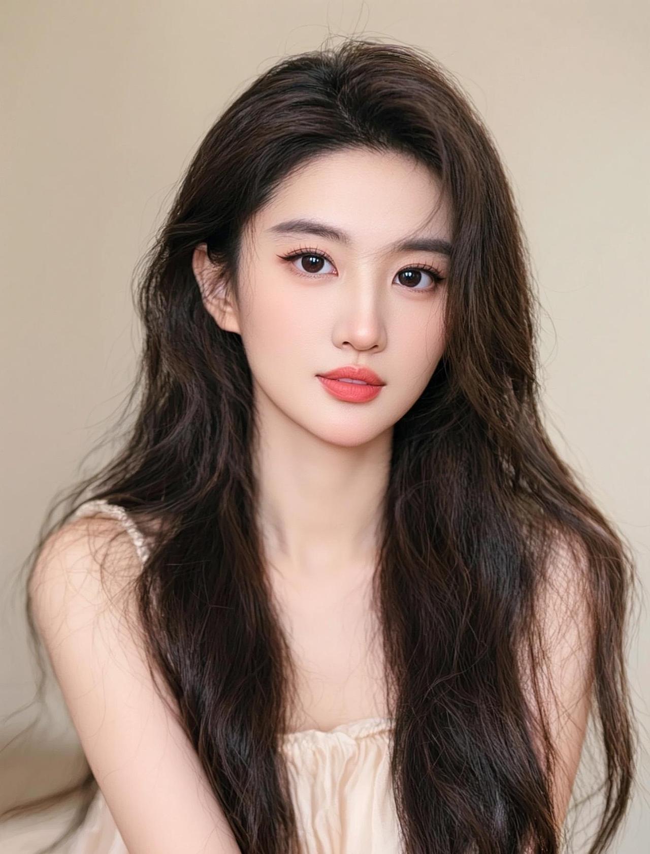 AI黑长直的温柔美女发型爱了爱了高颜值