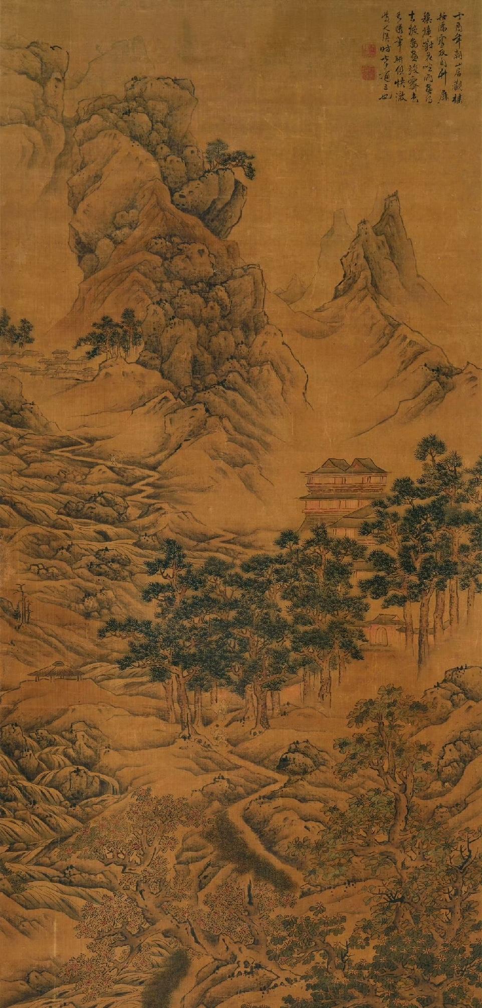 蓝瑛《春涨图​​​》赵孟頫《西园雅集图轴》仇英《宝绘堂轴》王武《