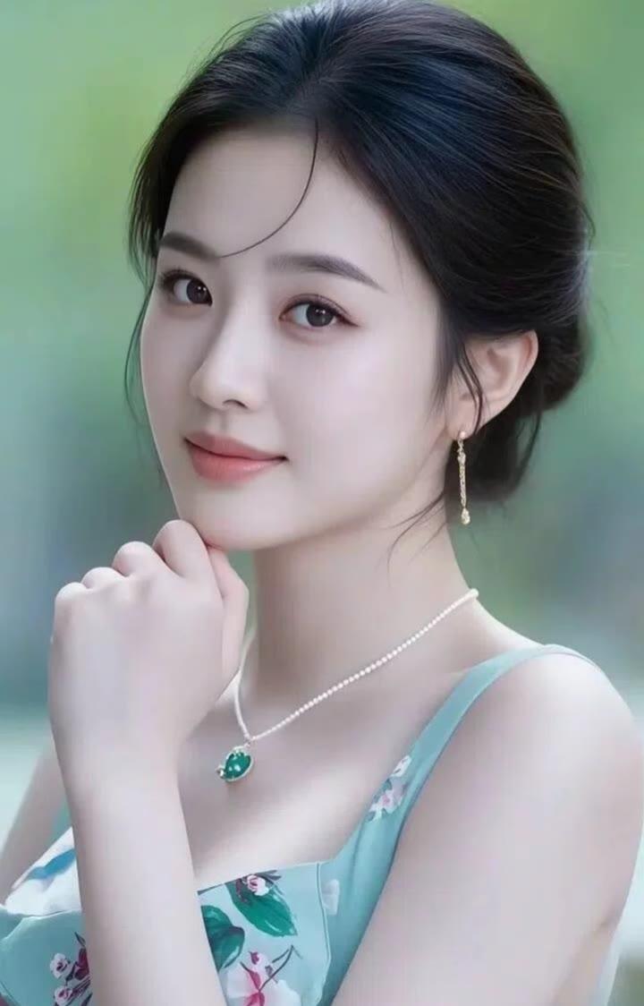 温柔甜美的少女，浅笑嫣然，如梦似幻。
