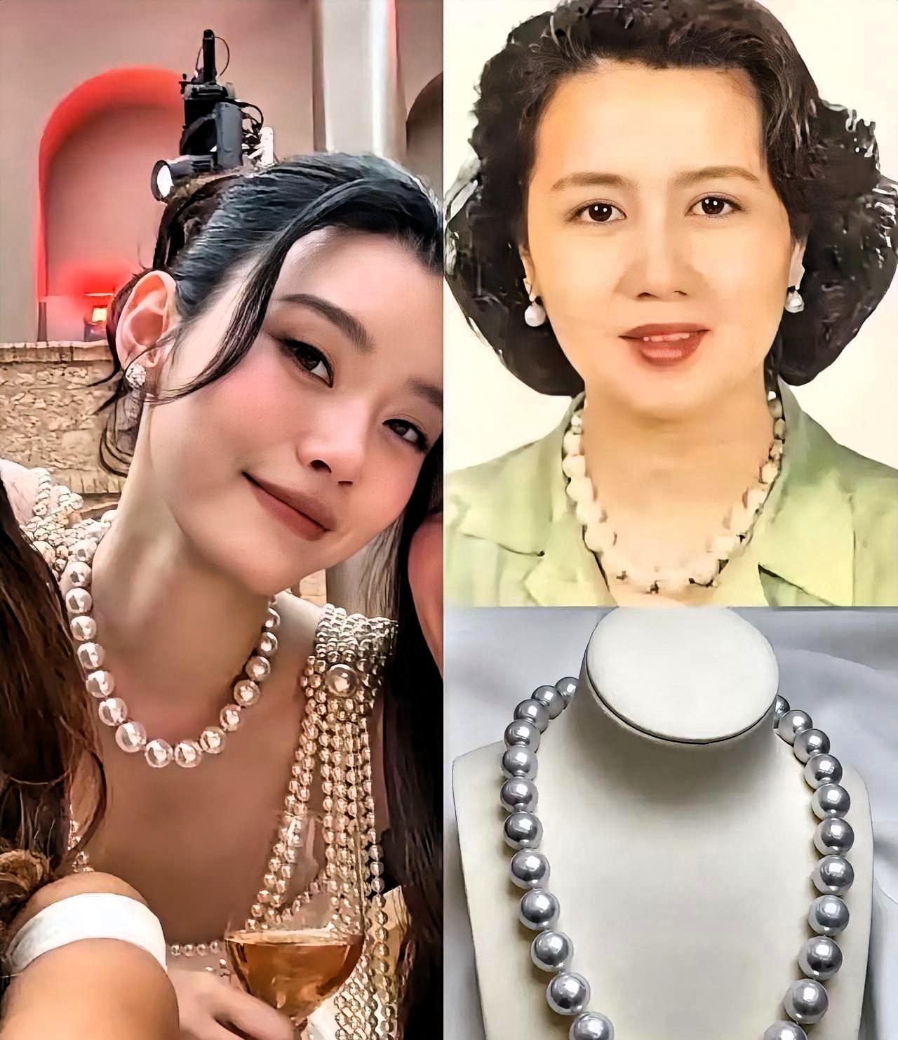 那条澳白珍珠项链，四太自己收藏了几十年，从没戴过。奚梦瑶婚礼那天，她亲手给儿