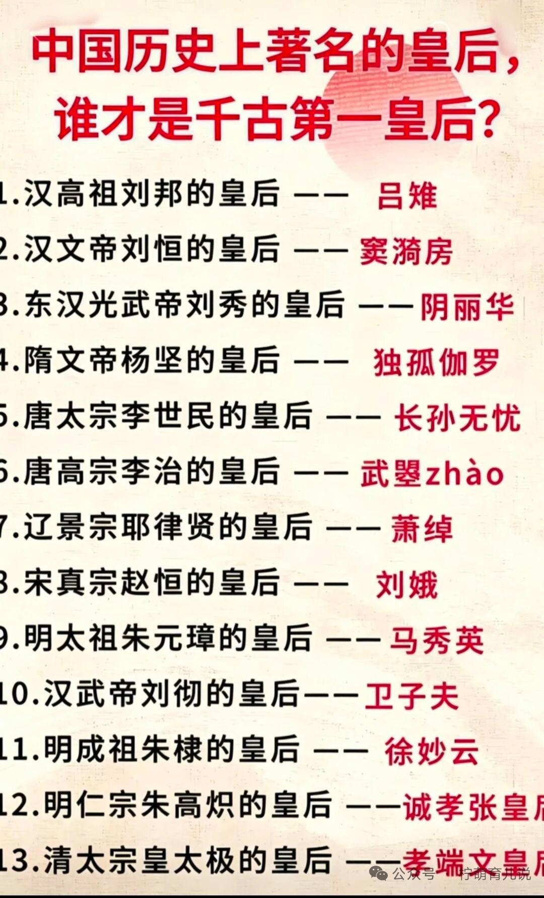 要说中国历史上谁是千古第一皇后，还真难有定论。吕雉作为首位正史记载的皇后，前半生