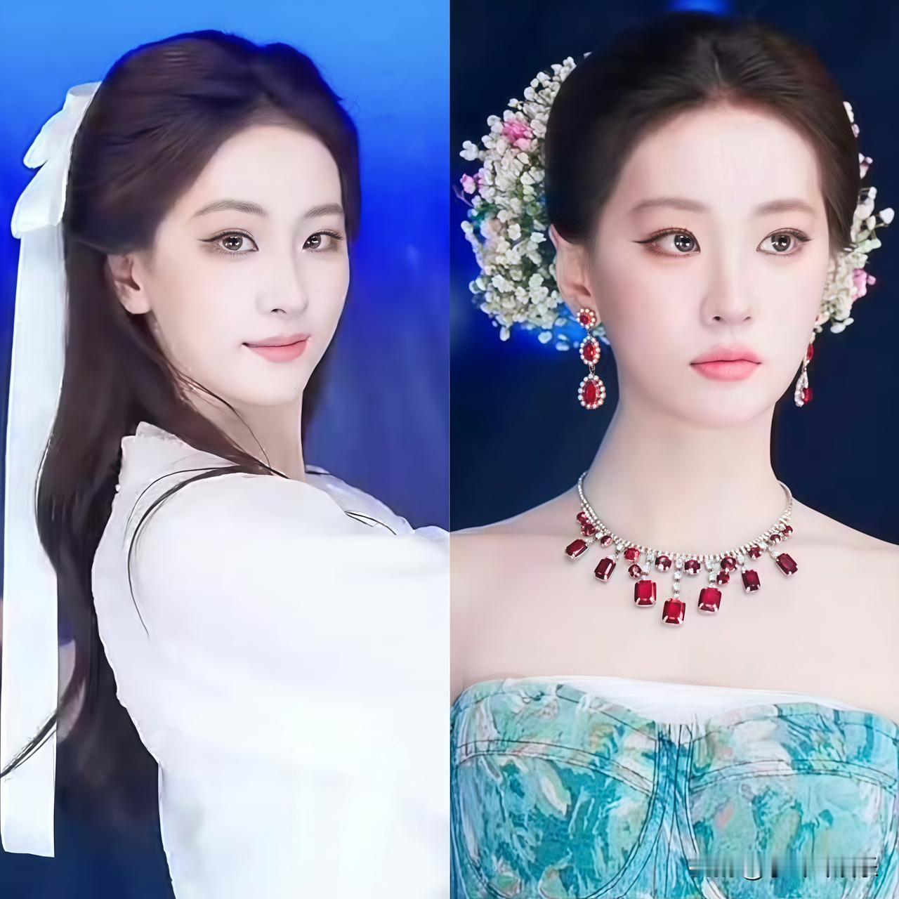 真没想到刘亦菲满天星造型火了以后竟然冒出一堆仿妆团播，人气居然还挺高！