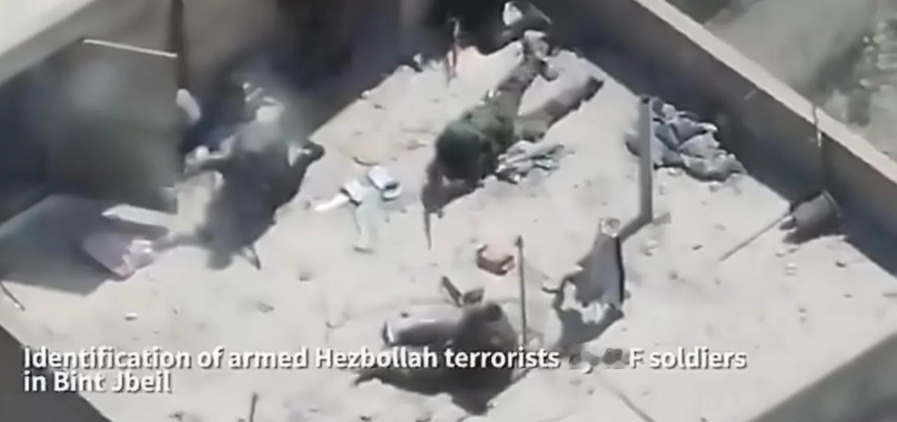 以色列国防军首次公开一段战斗视频，是以军在黎巴嫩南部宾特朱拜勒与真主党的交战场景
