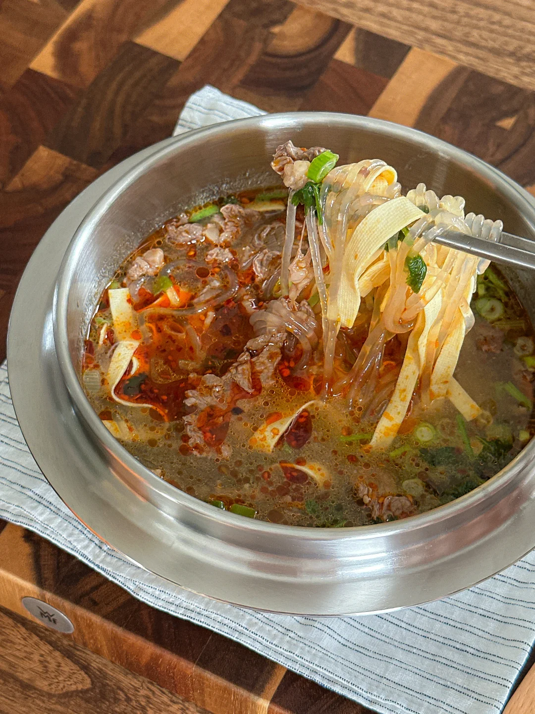 5分钟酸辣牛肉粉丝汤🥣