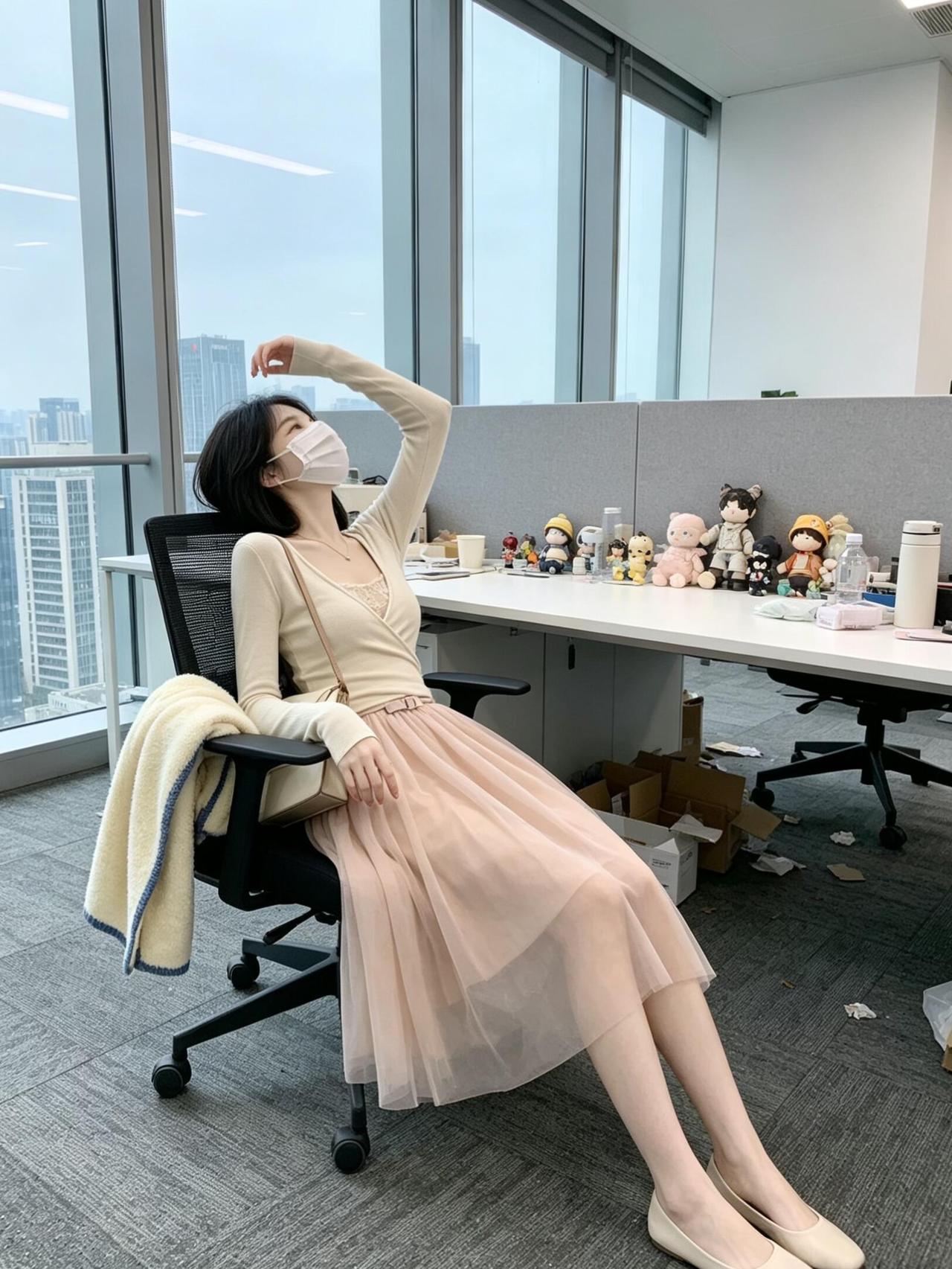 上班穿这身被同事盯了一整天我真的会谢