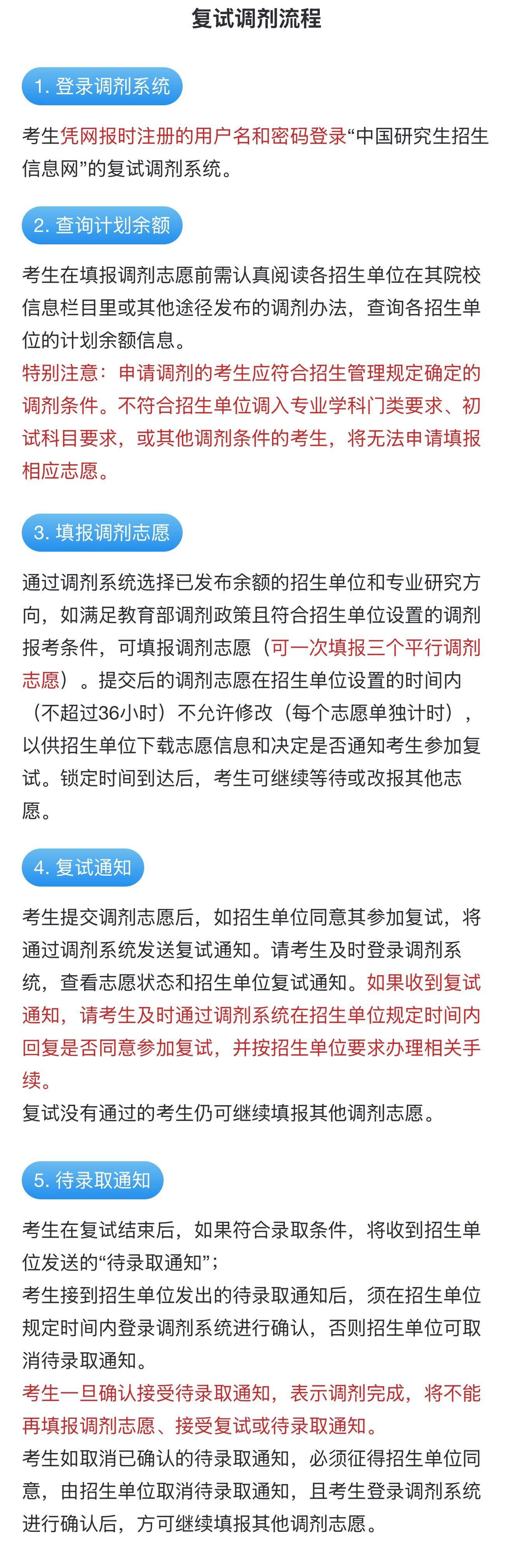 考研调剂意向采集系统今日开通 一图了解调剂流程