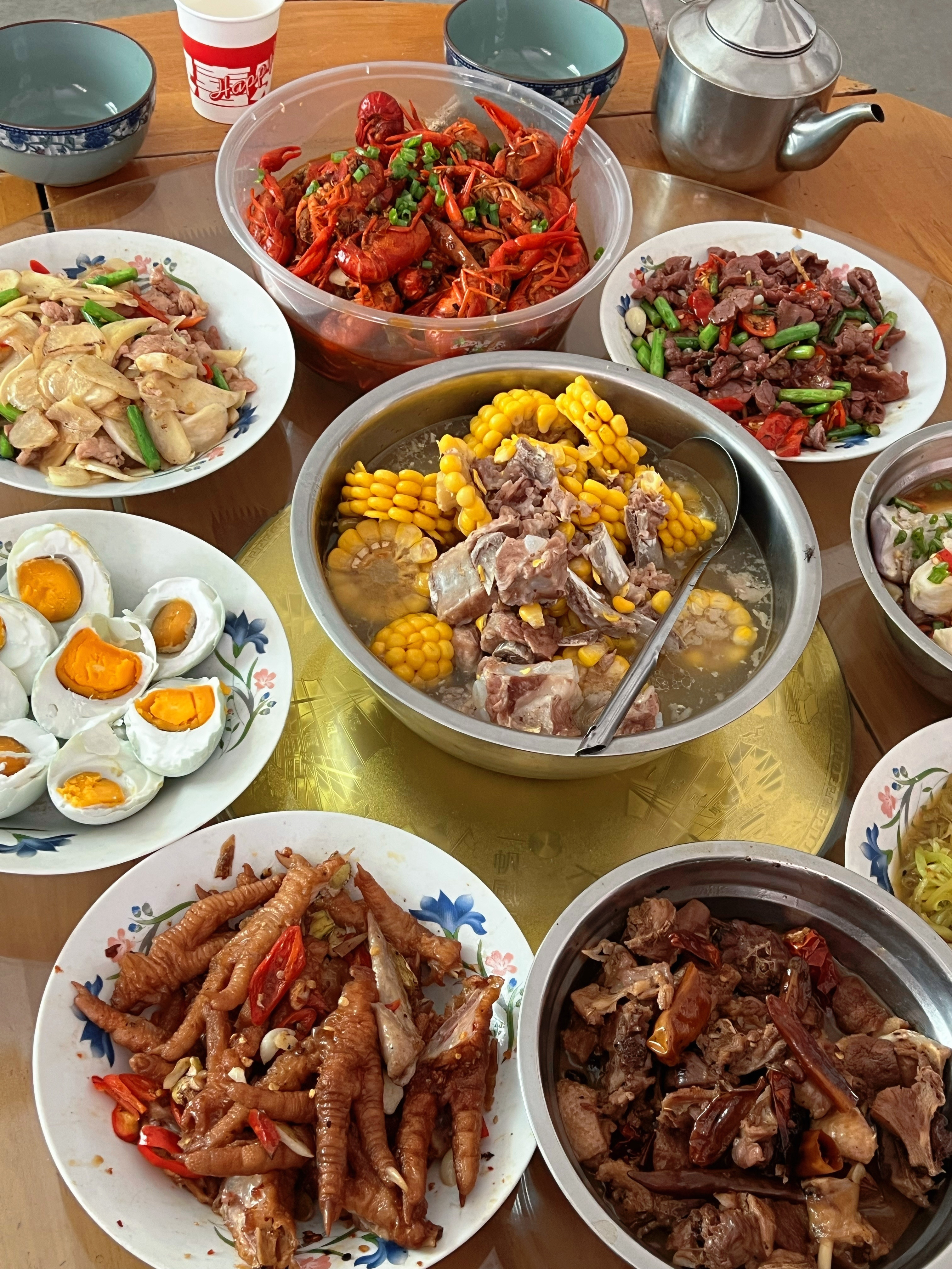 回老家还能吃上奶奶弄的饭菜​​​