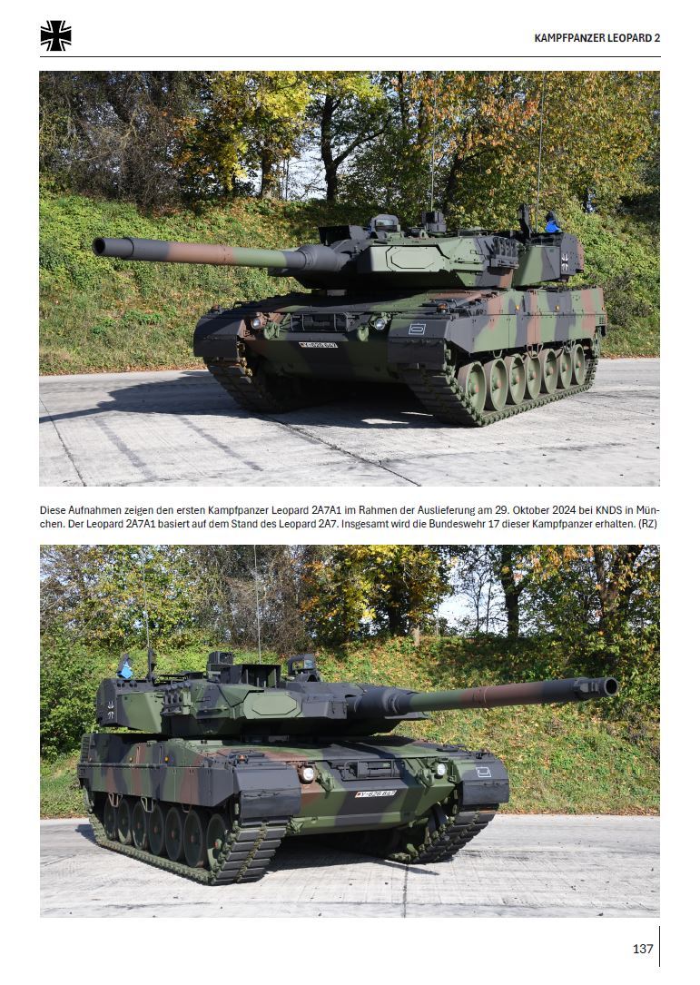 【图1】首辆“豹2A7A1”和【图2】首辆“豹2A8”主战坦克，“豹2A7