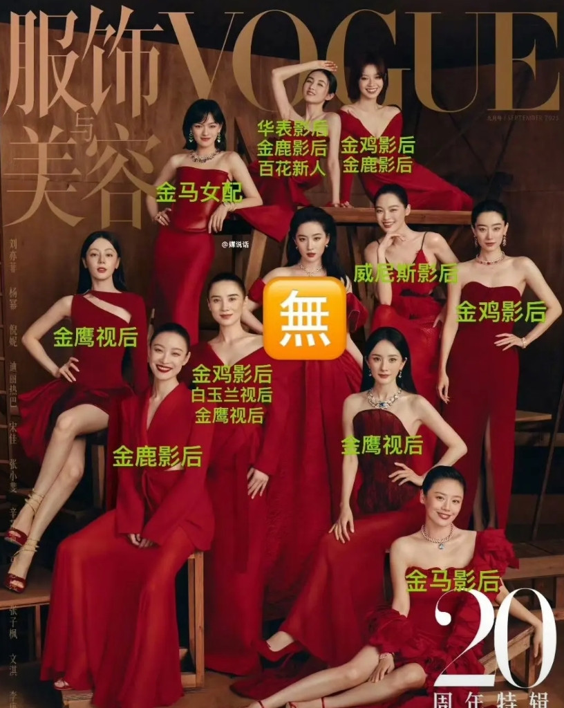 这下刘亦菲尴尬到脚趾抠地了！有人盘点了VOGUE群封明星的奖项名称，发现只有