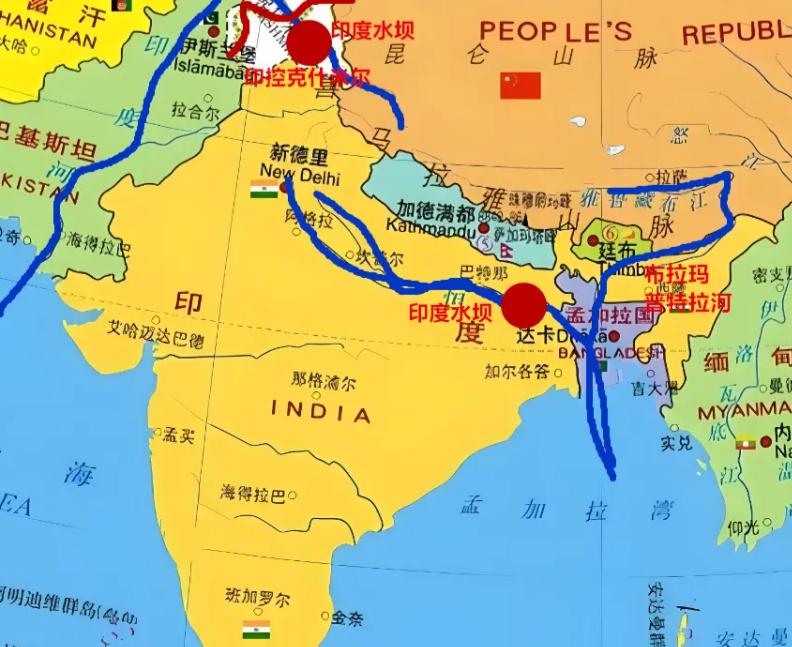 为什么那么多国人说要截断印度河水源呢，自己看看上游在哪里？基本都在印度克什米尔境